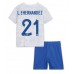 Billige Frankrike Lucas Hernandez #21 Bortetrøye Barn VM 2022 Kortermet (+ korte bukser)